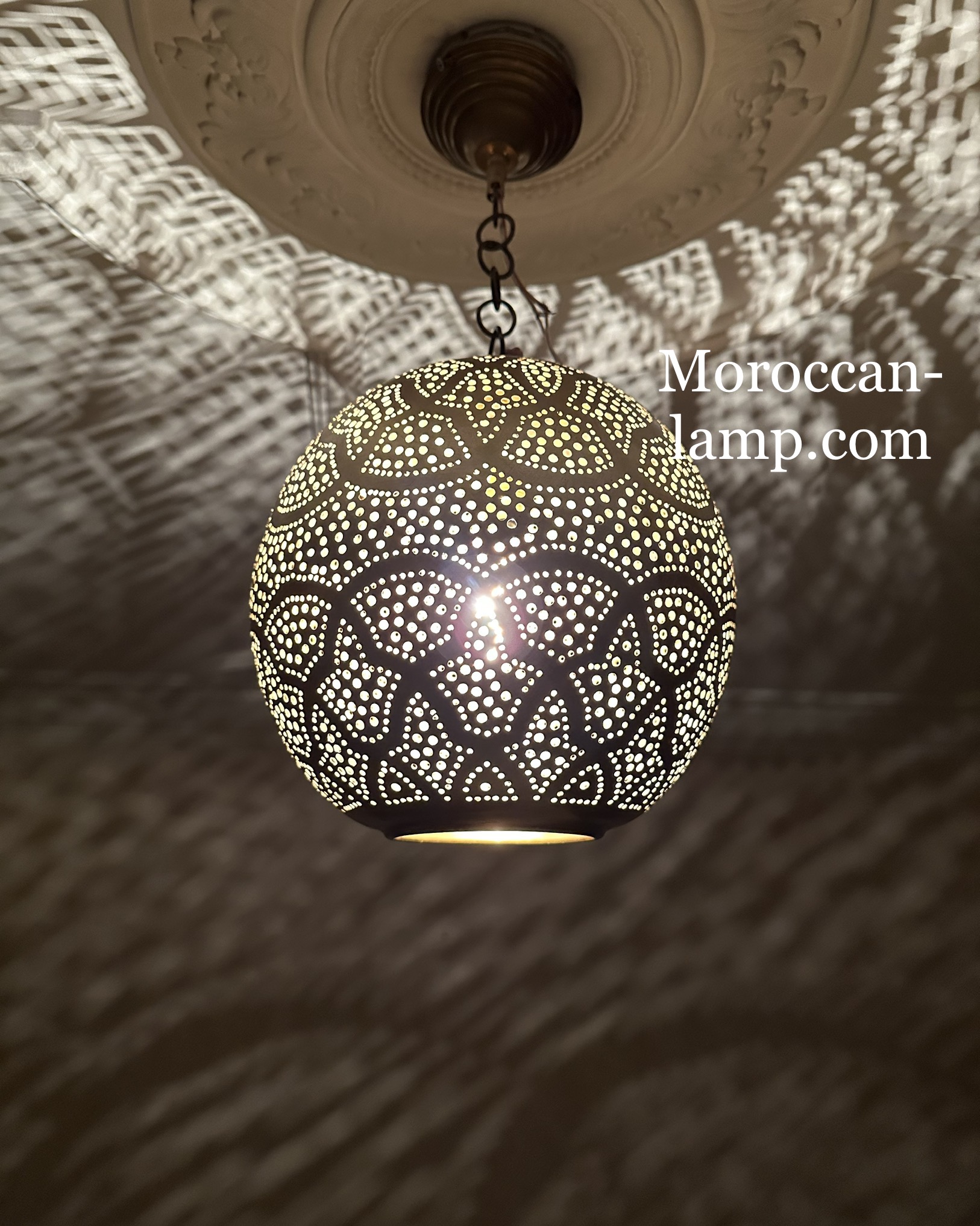 Moroccan Lampshade, Leather Lampshade, Moroccan Decor, Moroccan Artisanat ,  Handmade Lampshade 
